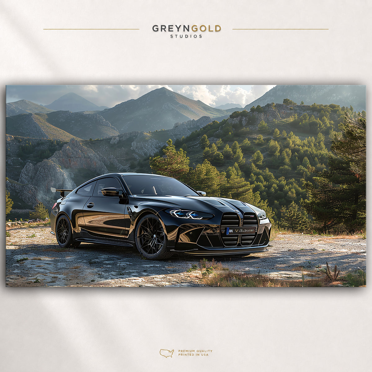 BMW Car Poster Wall Art – Luxury German Sports Car Print, Automotive Decor, Racing & Supercar Wall Poster for Garage, Bedroom & Office Premium Poster Print - Pick Size