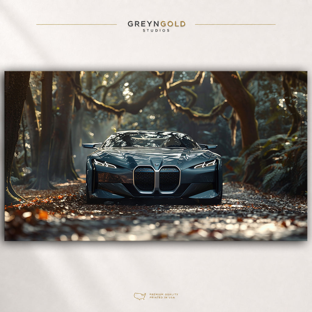 BMW Sports Car Poster – German Automotive Wall Art, Luxury Racing Car Print, Garage Decor, Man Cave & Bedroom Premium Poster Print - Pick Size