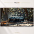 BMW Sports Car Poster – German Automotive Wall Art, Luxury Racing Car Print, Garage Decor, Man Cave & Bedroom Premium Poster Print - Pick Size