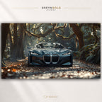 BMW Sports Car Poster – German Automotive Wall Art, Luxury Racing Car Print, Garage Decor, Man Cave & Bedroom Premium Poster Print - Pick Size