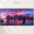 New York City Skyline Wall Art Poster – Cityscape Print, Modern Urban Art, Architecture Artwork Home & Office Decor Premium Poster Print - Pick Size