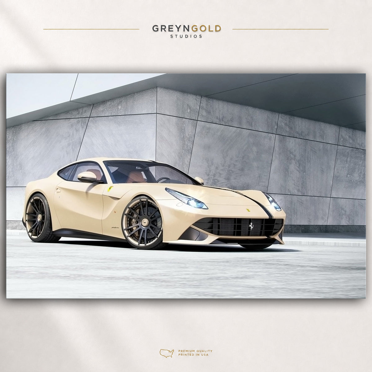 Ferrari Luxury Car Wall Art Poster – Italian Sports Car Print, Supercar Automotive Decor, Racing Car Wall Art, Garage Man Cave Premium Poster Print - Pick Size