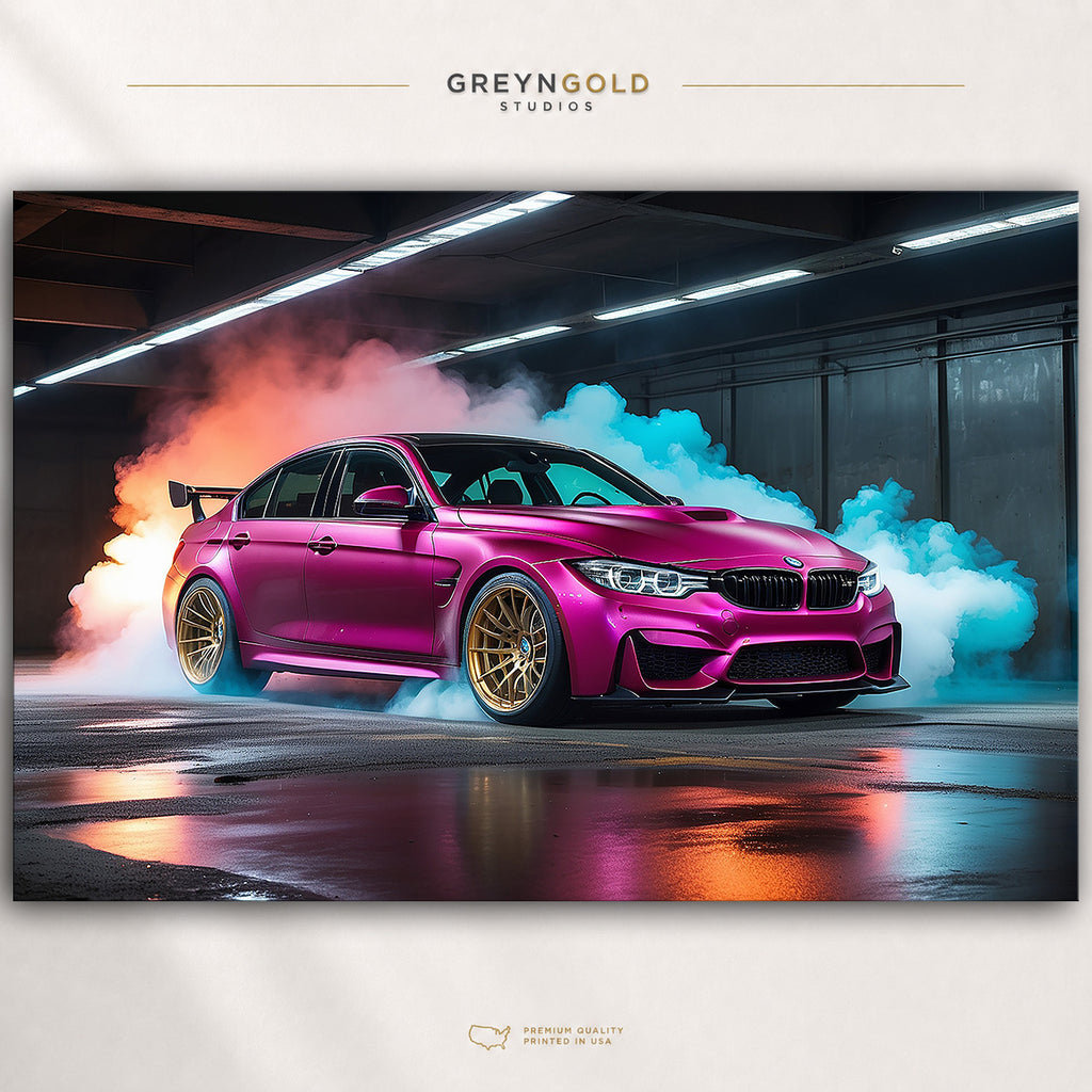 BMW Car Wall Art Poster – Luxury Performance Vehicle Print, German Auto Decor for Garage, Bedroom & Man Cave Premium Poster Print - Pick Size