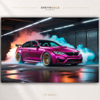 BMW Car Wall Art Poster – Luxury Performance Vehicle Print, German Auto Decor for Garage, Bedroom & Man Cave Premium Poster Print - Pick Size