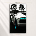 Lamborghini Reventón Italian Supercar Poster - Exotic Sports Car Wall Art, White Luxury Car Print, Automotive Decor, Garage Man Cave Art Premium Poster Print - Pick Size