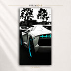 Lamborghini Reventón Italian Supercar Poster - Exotic Sports Car Wall Art, White Luxury Car Print, Automotive Decor, Garage Man Cave Art Premium Poster Print - Pick Size