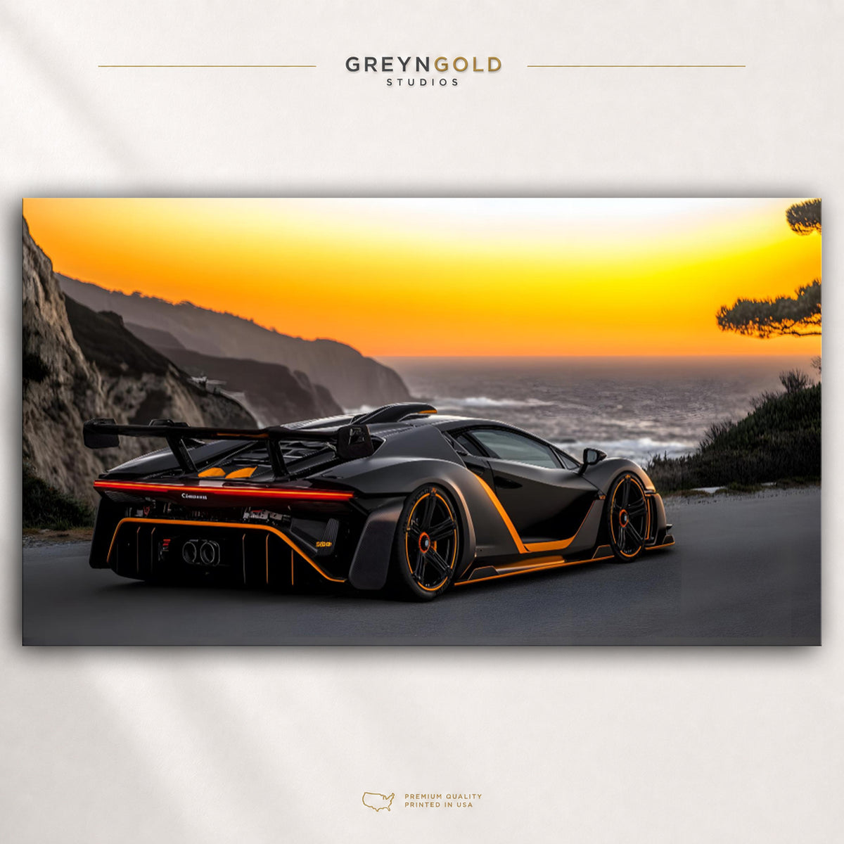 Lamborghini Sián FKP 37 Supercar Poster - Italian Luxury Car Wall Art, Exotic Hypercar Print, Sports Car Decor, Automotive Racing Art, Man Cave Premium Poster Print - Pick Size