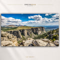 USA National Park Mountain Poster – Rocky Cliff Landscape Wall Art, American Travel Decor Premium Poster Print - Pick Size