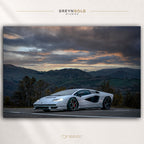 White Lamborghini Countach LPI 800-4 Italian Supercar Poster - Luxury Sports Car Wall Art, Exotic Car Print, Modern Automotive Decor, Garage Man Cave Art Premium Poster Print - Pick Size