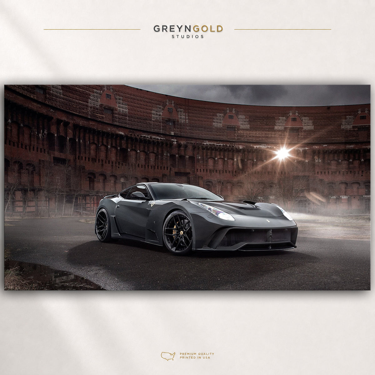 Ferrari Racing Car Poster – Italian Supercar Wall Art, Sports Car Automotive Decor, Luxury Car Print, Garage Office Bedroom Premium Poster Print - Pick Size