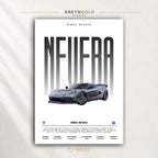 Rimac Nevera Sport Car Wall Art - Supercar Print, Luxury Performance Car Decor, Racing Garage Art, Car Lover Gift Premium Poster Print - Pick Size