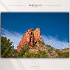 Utah Red Rock Wall Art – Zion National Park Landscape Poster, Scenic Desert Mountain Art, USA Travel Decor Premium Poster Print - Pick Size
