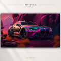 BMW M4 Poster Wall Art – Neon Performance Car Print, German Automotive Decor for Garage, Bedroom & Office Premium Poster Print - Pick Size