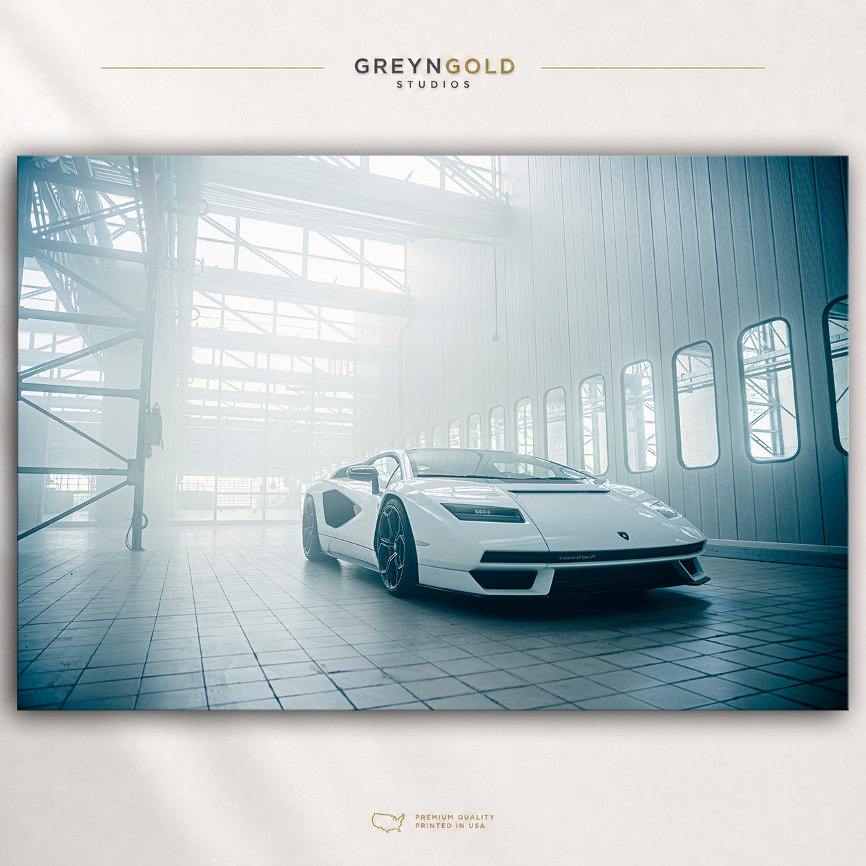 Lamborghini Countach LPI 800-4 Italian Supercar Wall Art, White Exotic Sports Car Print, Luxury Automotive Decor, Modern Hypercar Poster, Garage Man Cave Art Premium Poster Print - Pick Size