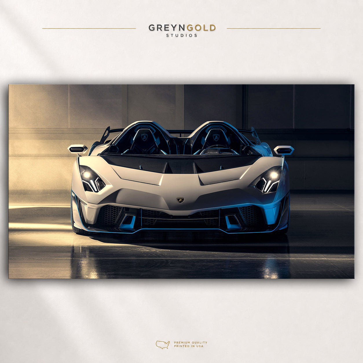 Lamborghini Aventador J Italian Supercar Poster - Exotic Roadster Wall Art, Luxury Sports Car Print, Automotive Decor, Garage Man Cave Art Premium Poster Print - Pick Size