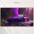 Purple Lamborghini Aventador Super Car Wall Art - Italian Sports Car Poster, Exotic Racing Car Print, Modern Automotive Art, Garage Office Bedroom Decor Premium Poster Print - Pick Size