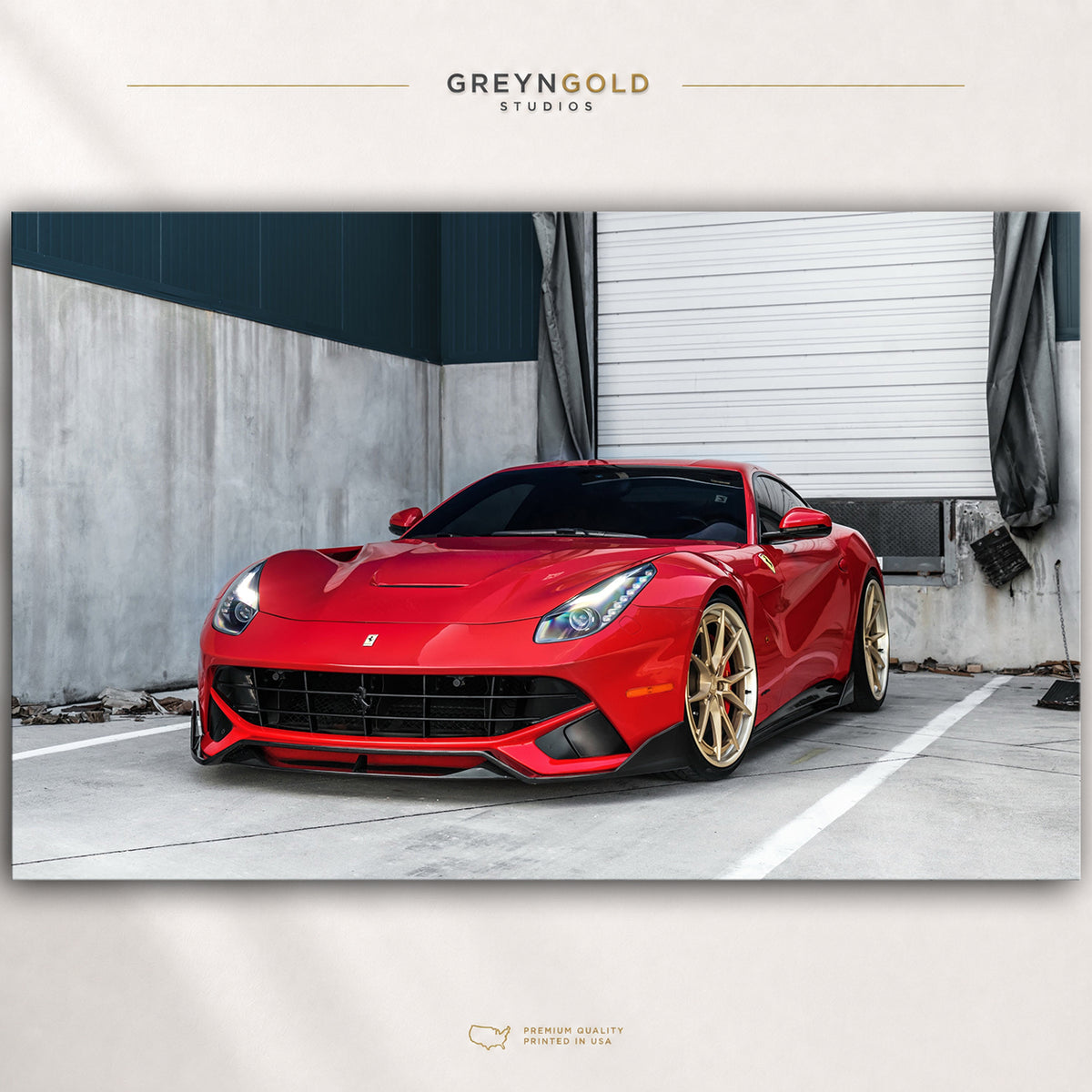 Ferrari Supercar Wall Art Poster, Italian Sports Car Print, Luxury Automotive Decor, Racing Car Garage Art, Car Lover Gift Premium Poster Print - Pick Size