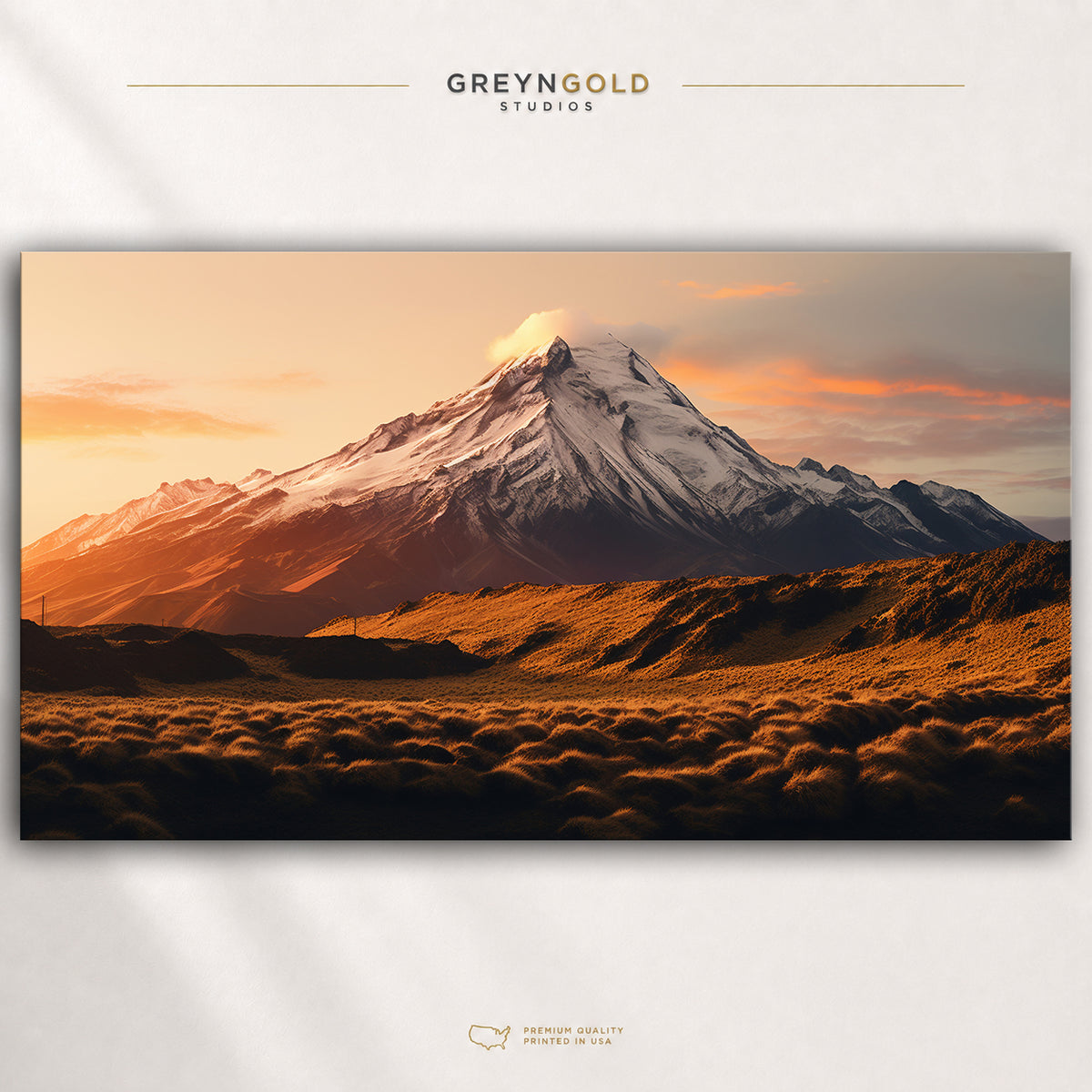 Mountain Wall Art Poster - Scenic Landscape Print, Snowy Mountain Nature Decor, Living Room Bedroom Wall Art Premium Poster Print - Pick Size