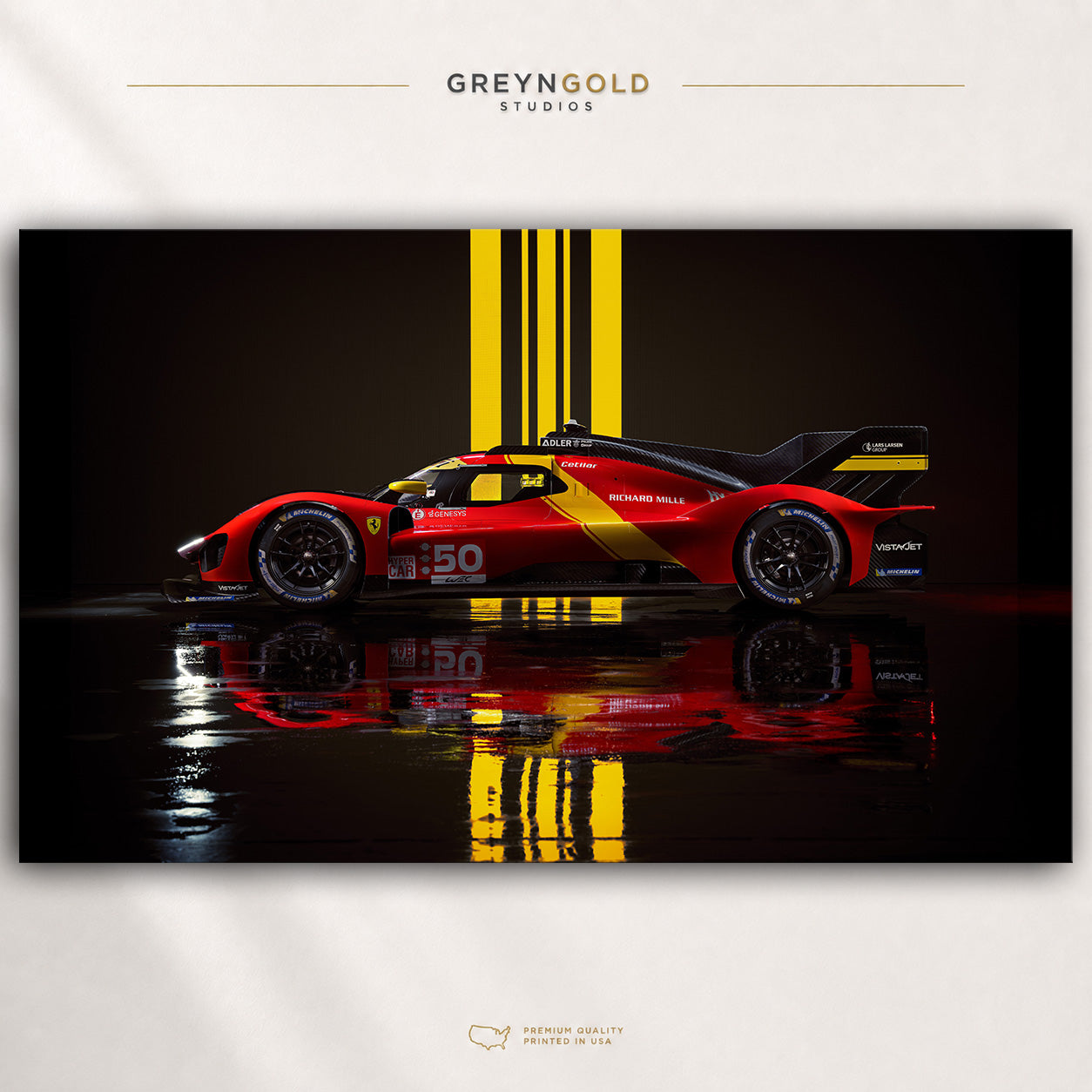 Ferrari 499P Supercar Poster Wall Art – Italian Exotic Sports Car Print, Luxury Automotive Decor, Racing Car Artwork, Car Enthusiast Gift Premium Poster Print - Pick Size
