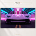 Lamborghini Aventador Italian Supercar Wall Art - Exotic Sports Car Print, Luxury Car Decor, Automotive Racing Poster, Garage Man Cave Art Premium Poster Print - Pick Size