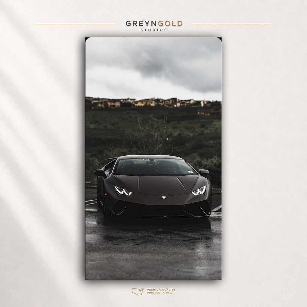 Lamborghini Huracan Supercar Wall Art - Exotic Luxury Sports Car Print, Racing Car Decor, Automotive Artwork, Garage Man Cave Boys Bedroom Decor Premium Poster Print - Pick Size