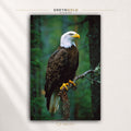 Bald Eagle Wildlife Wall Art Poster - Animal Nature Print, Forest & Safari Decor, Cabin Lodge Wall Decor, Nature Lover Gift, Bedroom Living Room Office Art Premium Poster Print - Pick Size