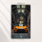 Mercedes AMG GT Wall Art – Orange German Sports Car Poster, Luxury Automotive Garage Decor Premium Poster Print - Pick Size