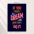 You Can Do It Poster – Motivational Quote Wall Art, Inspirational Positive Print, Office Bedroom Classroom Decor Premium Poster Print - Pick Size