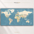 Detailed World Atlas Wall Art Poster – Political World Map, Educational Geography Map Print, Countries & Continents, Classroom Decor, Office Wall Art, Travel Map, Kids Learning Poster Premium Poster Print - Pick Size