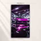 Purple Lamborghini Countach Luxury Car Wall Art - Italian Sports Car Poster, Exotic Racing Car Print, Modern Automotive Art, Garage Office Bedroom Decor Premium Poster Print - Pick Size