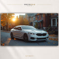BMW Car Poster Wall Art – White Luxury German Performance Car Print, Automotive Garage Decor Premium Poster Print - Pick Size