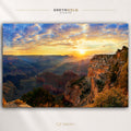 Grand Canyon National Park Sunset Poster – Arizona USA Canyon Landscape Wall Art, Scenic Nature Travel Print Premium Poster Print - Pick Size