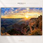 Grand Canyon National Park Sunset Poster – Arizona USA Canyon Landscape Wall Art, Scenic Nature Travel Print Premium Poster Print - Pick Size