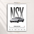 Honda NSX NA1 Poster, Japanese JDM Sports Car Wall Art, Classic Supercar Print, Racing Garage Decor, Automotive Car Lover Gift Premium Poster Print - Pick Size