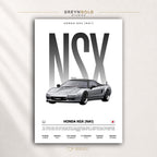 Honda NSX NA1 Poster, Japanese JDM Sports Car Wall Art, Classic Supercar Print, Racing Garage Decor, Automotive Car Lover Gift Premium Poster Print - Pick Size