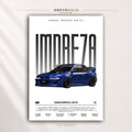 Subaru Impreza 22B STI Poster - Japanese JDM Rally Car Wall Art, Sports Car Print, Racing Garage Decor, Car Lover Gift Premium Poster Print - Pick Size