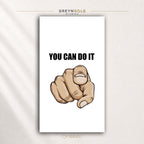 You Can Do It Motivational Wall Art Poster – Inspirational Positive Mindset Quote Print for Office, Gym & Bedroom Decor Premium Poster Print - Pick Size