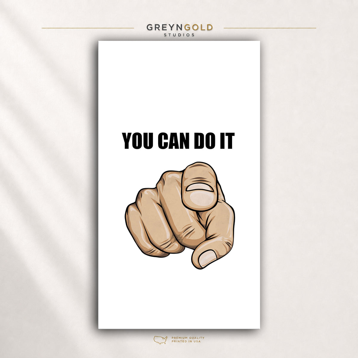You Can Do It Motivational Wall Art Poster – Inspirational Positive Mindset Quote Print for Office, Gym & Bedroom Decor Premium Poster Print - Pick Size