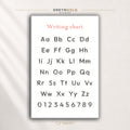 Kids Handwriting Practice Poster – Alphabet Letters & Numbers Writing Chart, Preschool Classroom & Homeschool Learning Decor Premium Poster Print - Pick Size