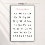 Kids Handwriting Practice Poster – Alphabet Letters & Numbers Writing Chart, Preschool Classroom & Homeschool Learning Decor Premium Poster Print - Pick Size