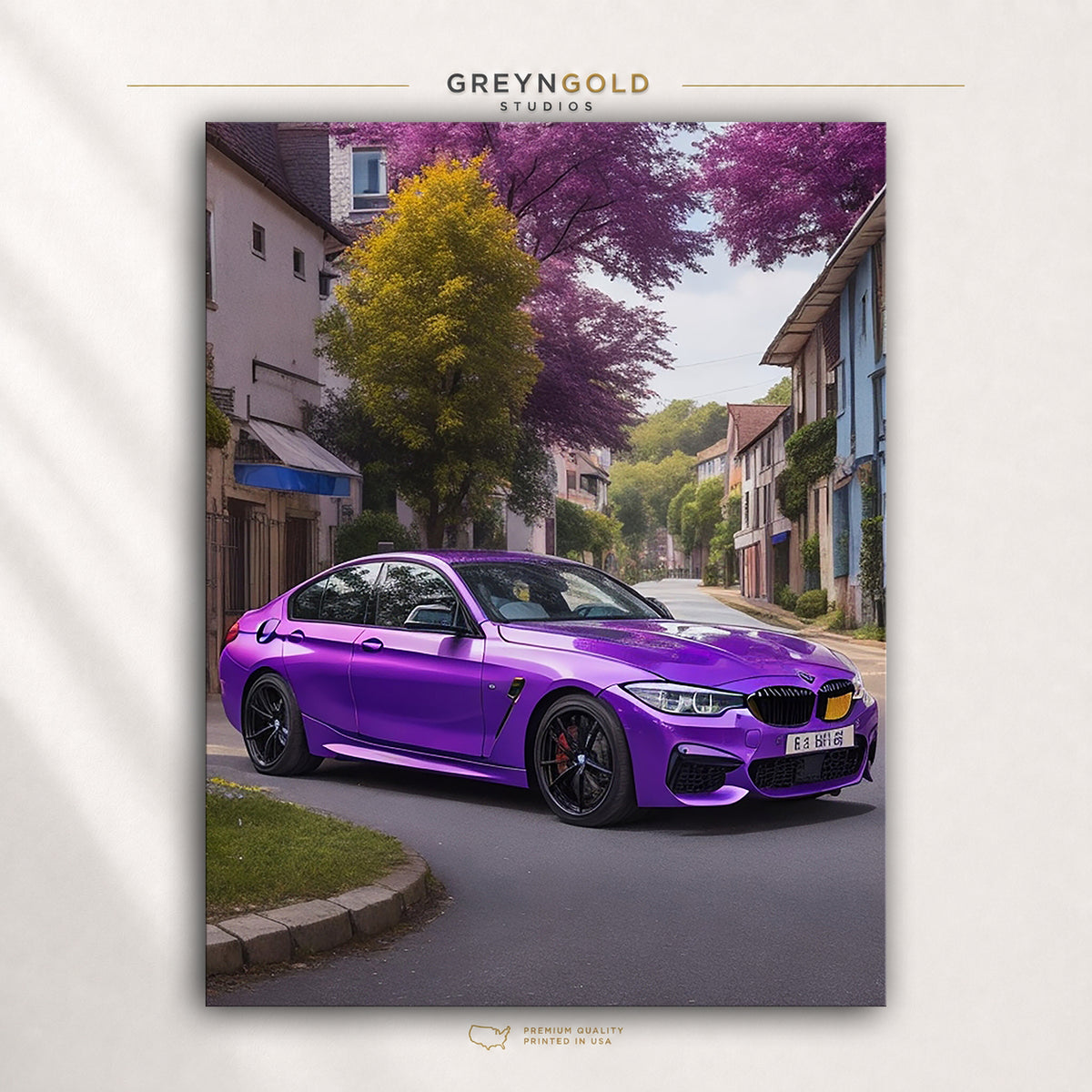 BMW Car Wall Art Poster – German Luxury Sports Car Print, Automotive Garage Decor, Man Cave Wall Art, Car Lover Gift Premium Poster Print - Pick Size