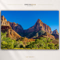 Zion National Park Utah Wall Art – USA Mountain Landscape Poster, Red Rock Nature Print, Scenic Travel Decor Premium Poster Print - Pick Size