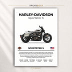 Harley-Davidson Sportster S Poster - Adventure Motorcycle Wall Art, American Motorbike Print, Touring Bike Garage Decor, Biker Gift Premium Poster Print - Pick Size