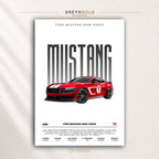 Ford Mustang Dark Horse American Supercar Wall Art, Sports Car Specification Print, Racing Garage Decor, Automotive Car Lover Gift Premium Poster Print - Pick Size