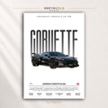 Chevrolet Corvette C8 Z06 Poster - American Supercar Wall Art, Sports Car Print, Racing Garage Decor, Performance Car Lover Gift Premium Poster Print - Pick Size