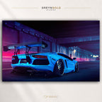 Lamborghini Huracan EVO Italian Super Cars Wall Poster - Exotic Sports Car Artwork, Luxury Racing Car Print, Automotive Wall Decor, Garage Bedroom Office Car Art Premium Poster Print - Pick Size