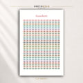 Numbers 1-350 Kids Math Learning Chart - Educational Poster, Classroom Wall Art, Kids Study Room Decor & Homeschool Teaching Aid Premium Poster Print - Pick Size