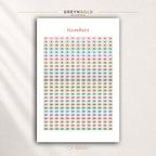 Numbers 1-350 Kids Math Learning Chart - Educational Poster, Classroom Wall Art, Kids Study Room Decor & Homeschool Teaching Aid Premium Poster Print - Pick Size
