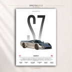 Saleen S7 American Supercar Wall Art - Sports Car Specification Print, Exotic Racing Garage Decor, Car Lover Gift Premium Poster Print - Pick Size