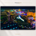 Las Vegas Cityscape Poster – City Skyline Wall Art, Modern Urban Home & Office Decor Premium Poster Print - Pick Size